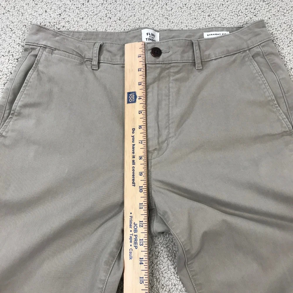 Flint and Tinder 365 Pant Straight Fit khaki brown Chinos Mens 33x32